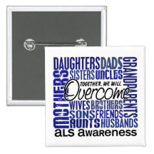 Familie quadratischer ALS Buttons