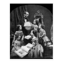 Familien-Geografie-Lektion ~ 1850 Postkarte