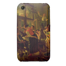 Familien-Mahlzeit (Öl auf Leinwand) iPhone 3 Cover
