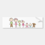 Familien-Strichmännchen-Stoßaufkleber Auto Sticker