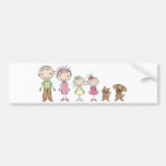 Familien-Strichmännchen-Stoßaufkleber Auto Sticker