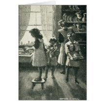 Familien-Zeitrückseite in 1920 Karte