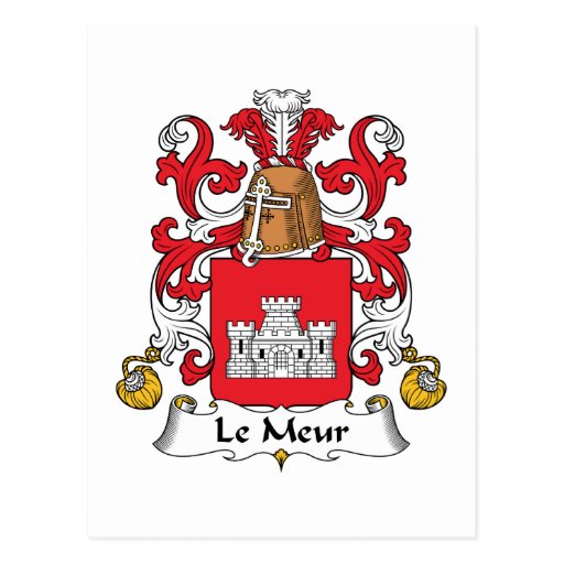 Familienwappen Le Meur Postkarten