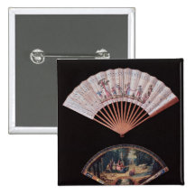 Fan von Vernis Matin Art, Franzosen, mid-18th Buttons
