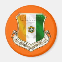 Fanschild-Emblem-Abzeichen der Elfenbeinküste neue Magnete