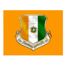 Fanschild-Emblem-Abzeichen der Elfenbeinküste neue Postkarten