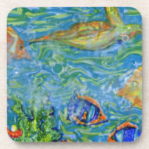 Fantasie-Aquariums-Kunst Untersetzer