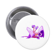 Fantasie drei ging lila Drachen voran Anstecknadelbutton