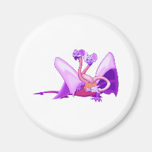 Fantasie drei ging lila Drachen voran Kühlschrankmagnet