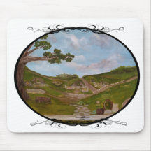 Fantasie Halfling Dorf Mousepad