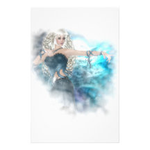 Fantasie-Himmel-Sirene-Vignette Bedrucktes Büropapier