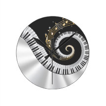 Fantasie-Klavier-Musikfreund-Wanduhr