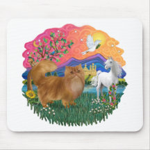 Fantasie-Land (FF) - rote persische Katze Mousepad
