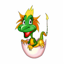 Fantasie-niedlicher Baby-Drache Acryl Ausschnitt