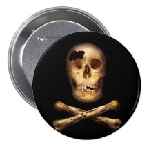 Fantasie - Piraten-Flagge - ich bin ein mächtiger  Anstecknadelbutton