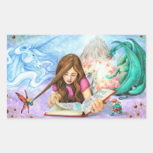 Fantasie Rechtecksticker