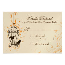 Fantasievolle Wirbelbirdcage-Orange u. Brown-UAWG Personalisierte Ankündigung