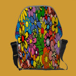 Fantastische bunte Blumenbote-Tasche kuriertaschen