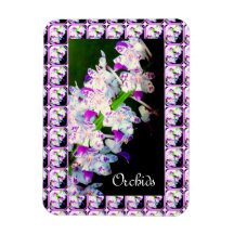 Fantastische bunte Orchideen-lila Blumen-Geschenk Vinyl Magnet