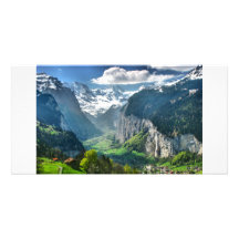 Fantastische die Schweiz-Alpen Personalisierte Photo Karte