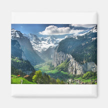 Fantastische die Schweiz-Alpen Kühlschrankmagnete