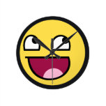 fantastische Gesicht Wand-Uhr