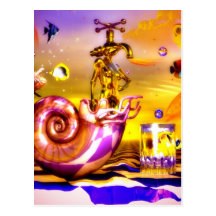Fantastische Kunst der surrealen Schachkunst-Maler Postkarte