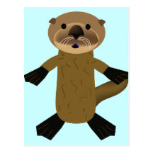 Fantastische Otter Postkarten