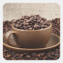 Fantastischer Kaffee Quadrataufkleber