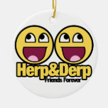 Fantastischer smiley Herp und Derp Ornament