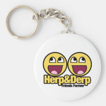 Fantastischer smiley Herp und Derp Schlüsselanhänger