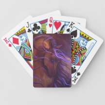 Fantasy Buckskin Horse in Purple by Leni Tarleton Poker Deck