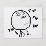 Fap Fap Typ-Raserei-Gesichts-Comic Meme Custom Flyer