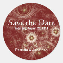 FARBänderung LACEY SAVE THE DATE Runder Aufkleber
