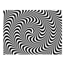 Färbbare optische Block-Spirale Postkarte