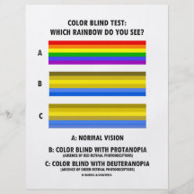 Farbblinder Test (Farben des Regenbogen-Visions-Te Individuelle Flyer