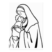 Färben Sie mich Mary /Baby Jesus Visitenkarten Vorlage