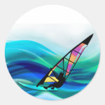 FarbfilmWindsurfer in einem Taifun Aufkleber