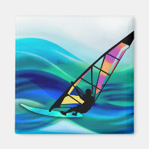 FarbfilmWindsurfer Kühlschrankmagnet