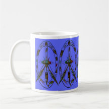 Farbige Glasformen des Friedens Kaffee Haferl
