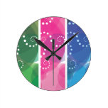farbige Uhr mit Wirbel