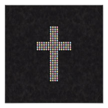 Farbiges Edelstein-Kreuz Kunstfoto