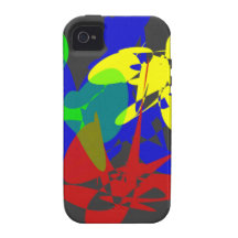 Farbkleckse abstrakt color splots abstract vibe iPhone 4 cover