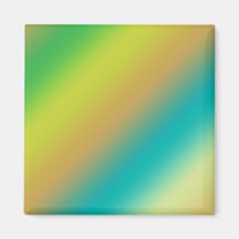 Farbstreifen, Blau, Gelb und Grün Kühlschrankmagnet