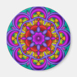 Farbtanz, abstrakter Mandala Magnet Magnete