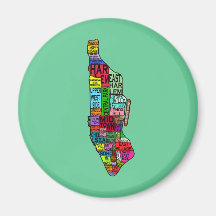 Farbunterlegte T-Shirts Manhattans NYC, Kapuzenpul Magnets