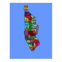 Farbunterlegte T-Shirts Manhattans NYC, Kapuzenpul Postkarten