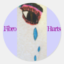 Faser, Schmerzen Runde Sticker