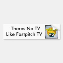 Fastpitch FernsehAutoaufkleber