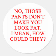 FAT-Jeanswitz Runder Sticker
